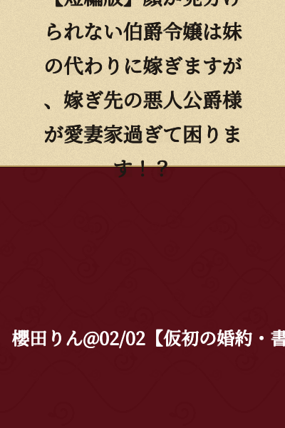 [Short Story Version] The Earl's Daughter Who Cannot Distinguish Faces Marries in Her Sister's Place, but the Villainous Duke She Marries is Such a Wife-Lover That She's in Trouble!?