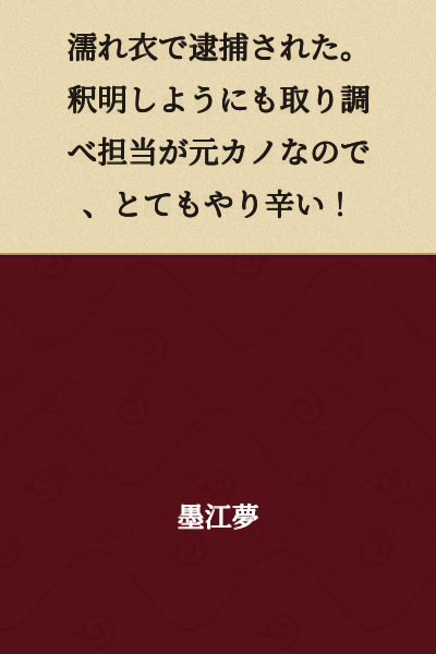 I was arrested on false charges. Even if I try to explain myself, it's really difficult because the interrogator is my ex-girlfriend!